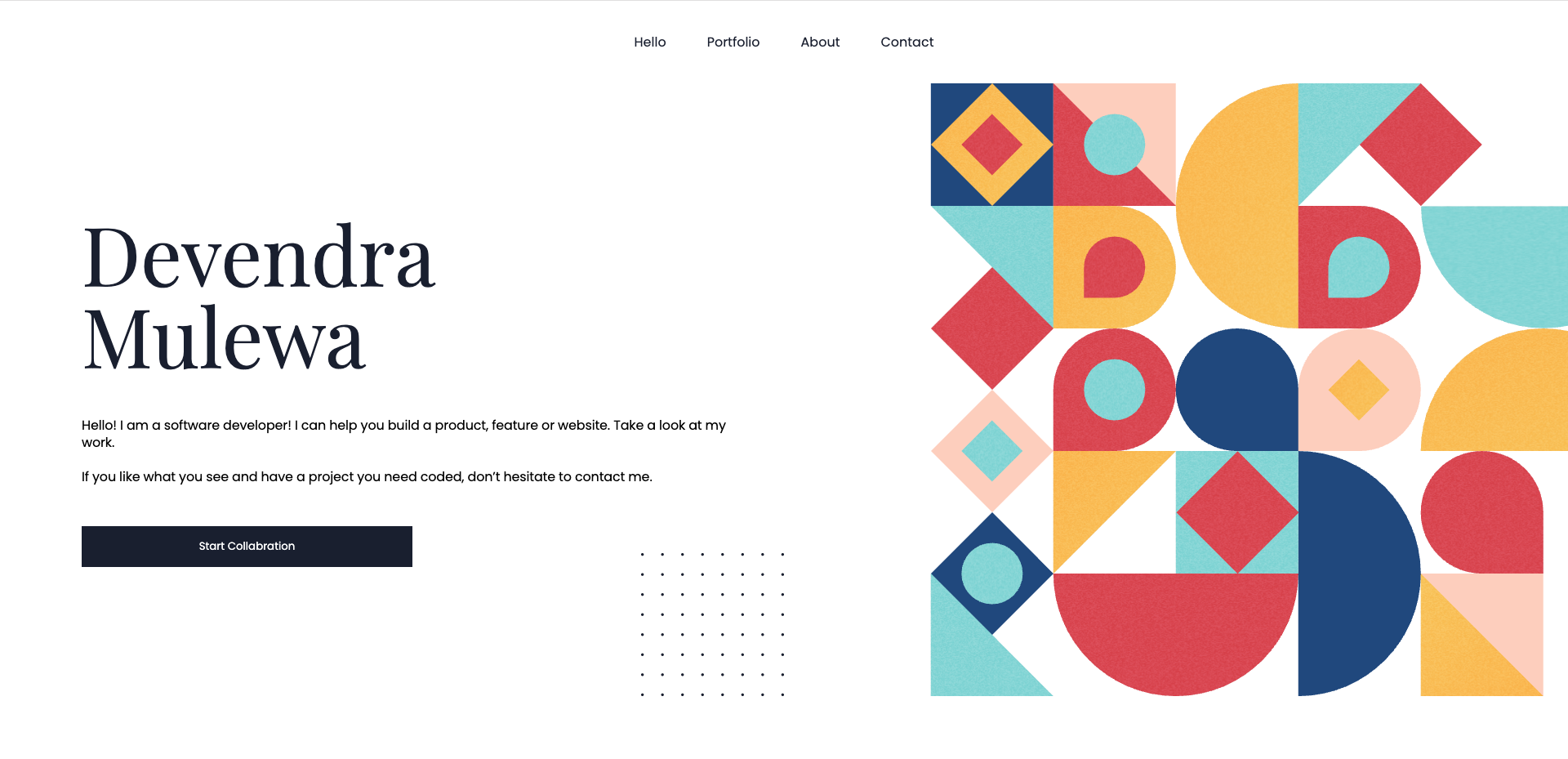 Devendra portfolio screenshot